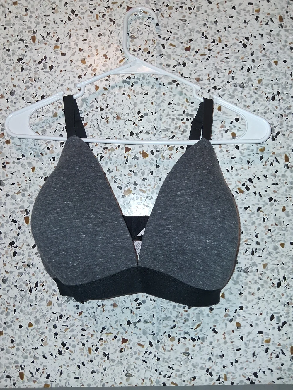 Auden Tshirt Bra Size 38DD Gray/Black Padded Wireless